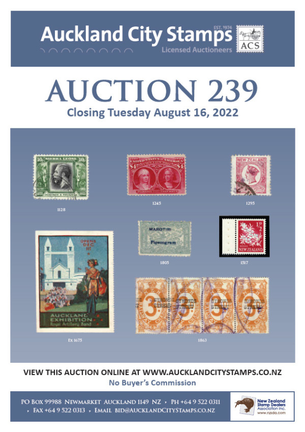 Auckland City Stamps Previous Auctions New Zealand